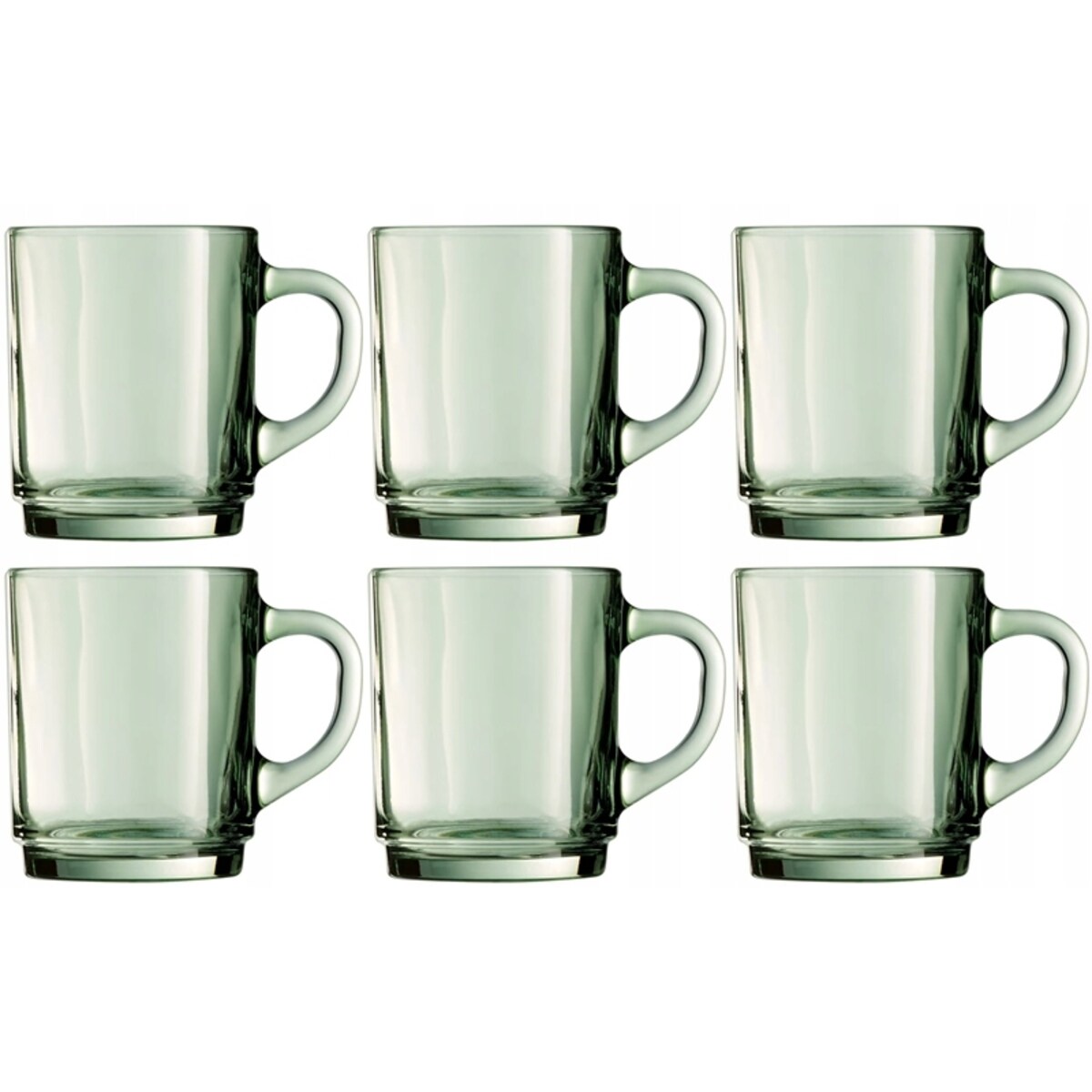 SZKLANKA luminarc ZIELONE SZKŁO na herbatę kawę napoje soki kakao 250ml x6