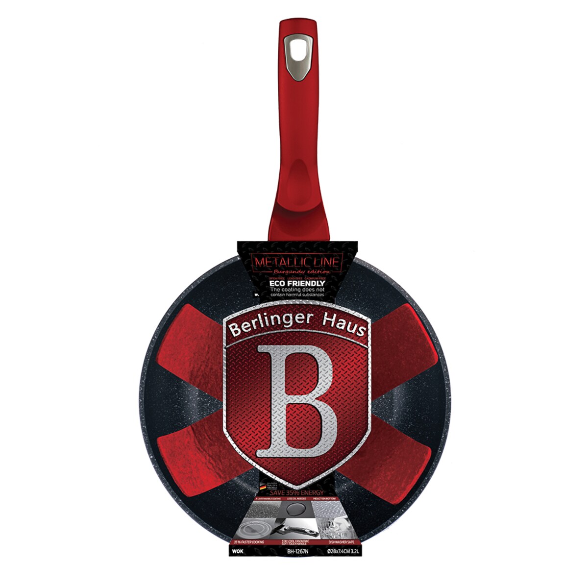 Patelnia Wok 28 cm marmurowa BerlingerHaus BH-1267