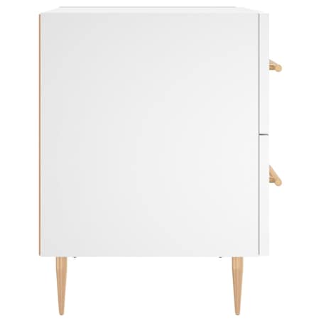 vidaXL Szafka nocna, biała, 40x35x47,5 cm, materiał drewnopochodny