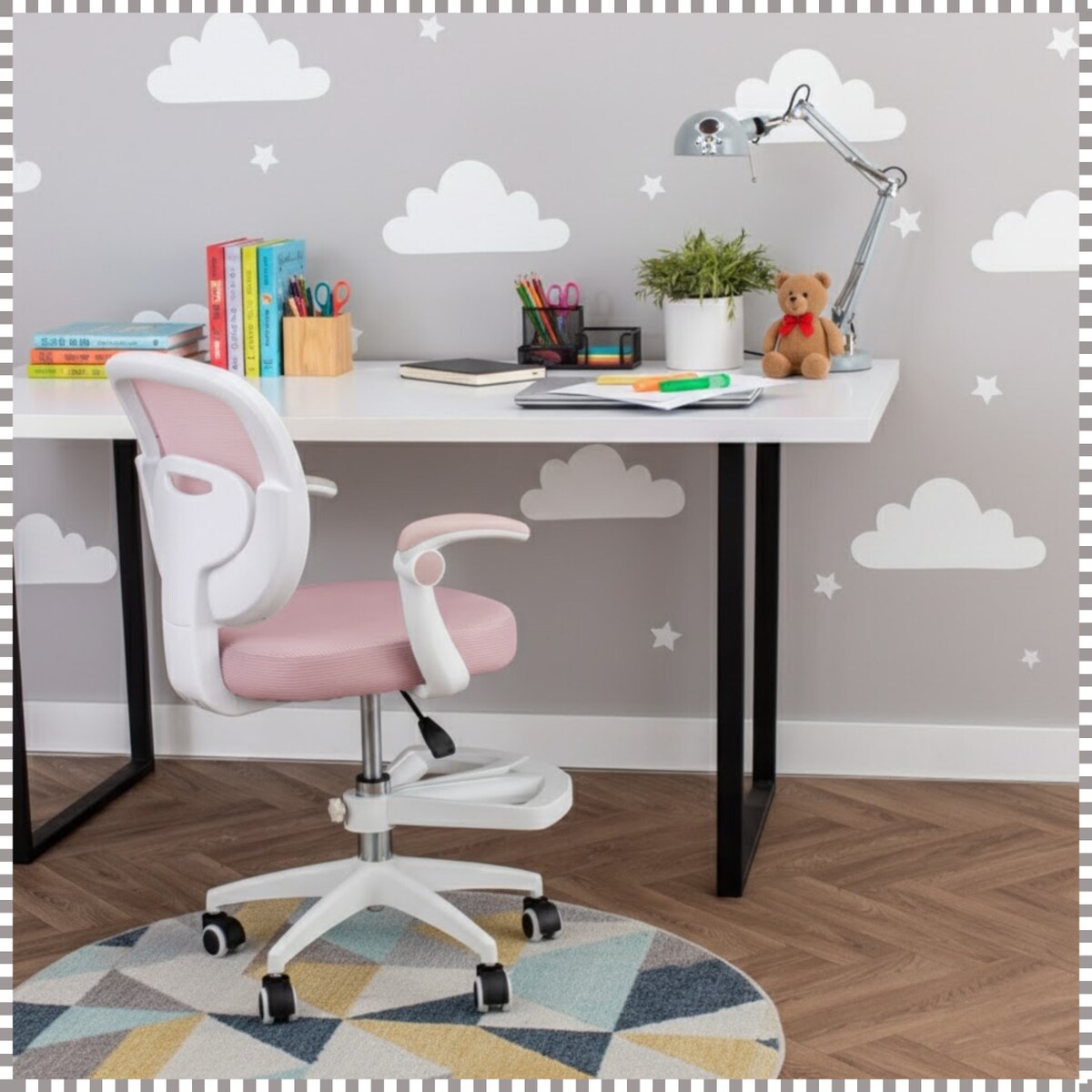 Fotel obrotowy biurowy do biurka krzesło dziecięce ergonomiczny młodzieżowy