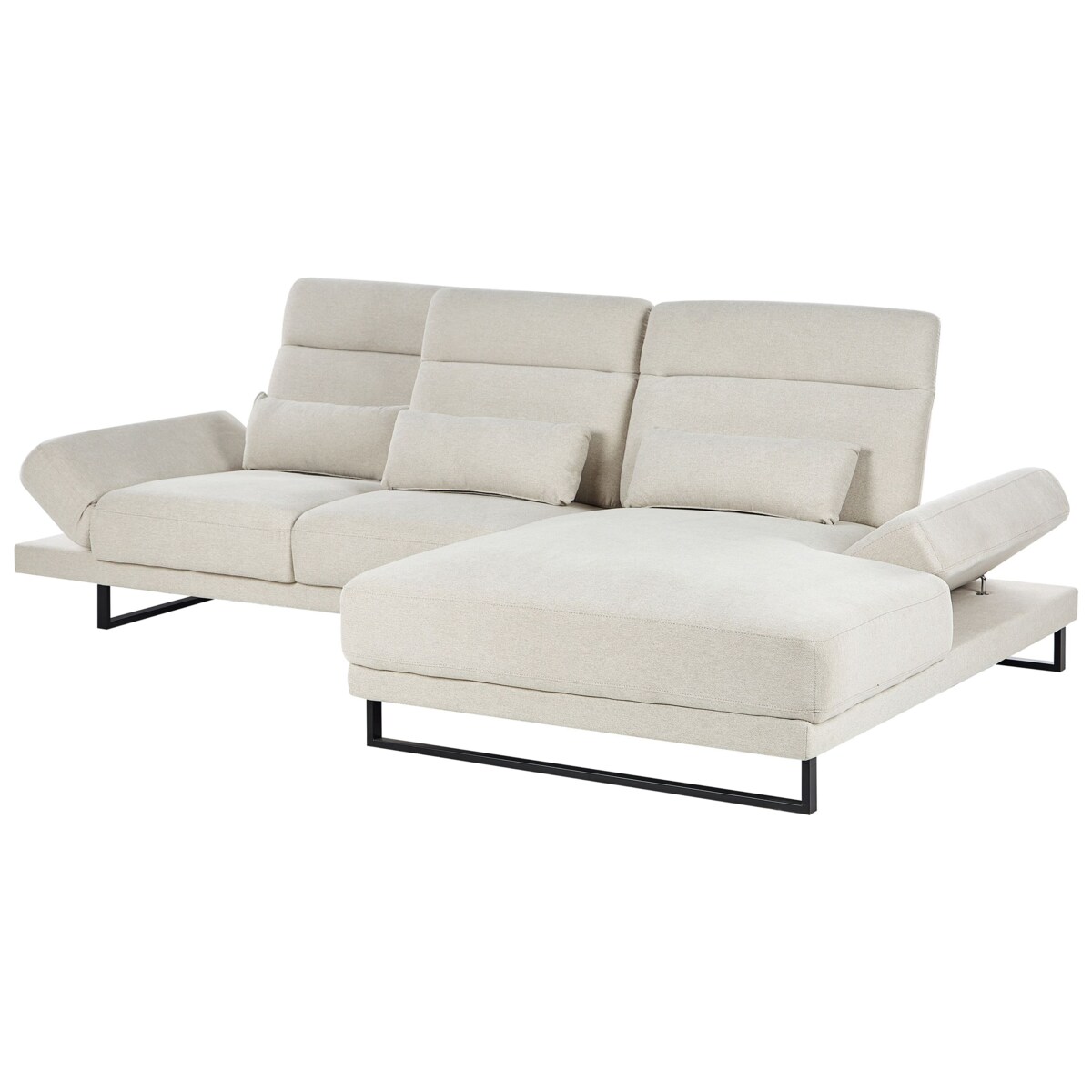 Narożnik IKAST Beżowy dla 4 osób Lewostronny