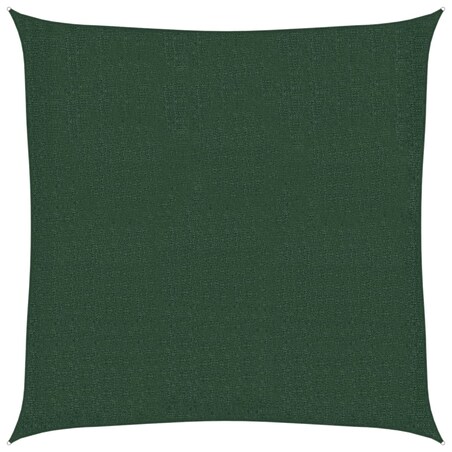 vidaXL Żagiel przeciwsłoneczny, 160g/m², ciemnozielony, 3,6x3,6m, HDPE
