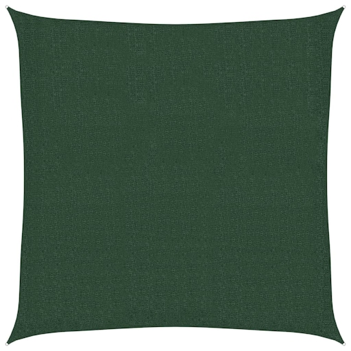 vidaXL Żagiel przeciwsłoneczny, 160g/m², ciemnozielony, 3,6x3,6m, HDPE
