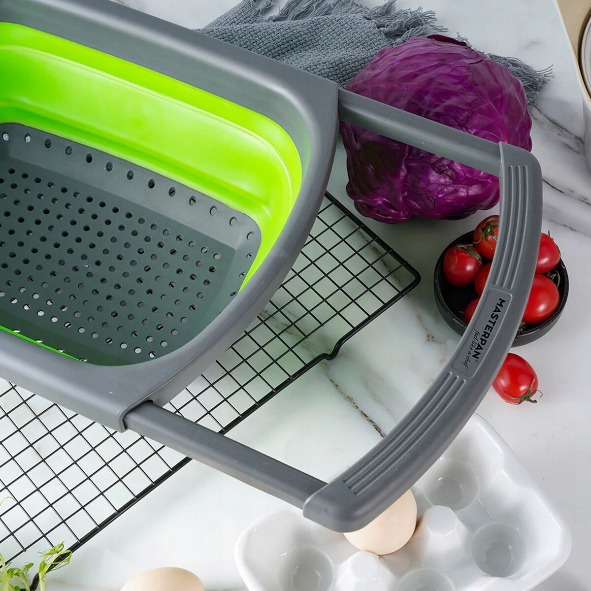 Durszlak Ociekacz Cedzak Kuchenny Na Zlew Silikonowy Składany Rozsuwany