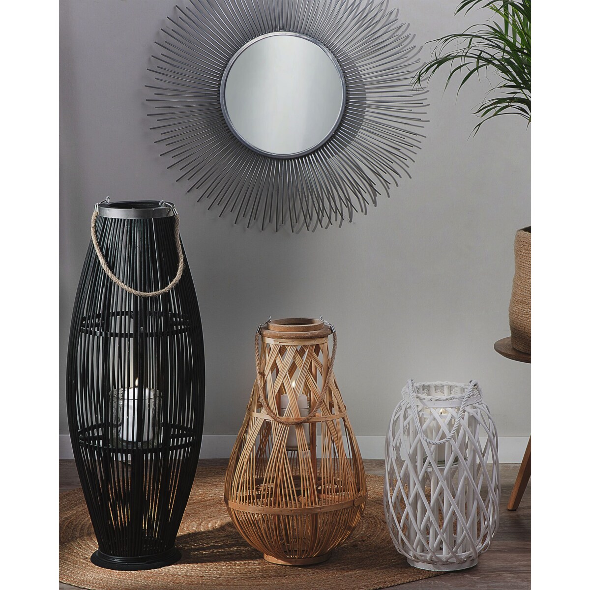 Lampion TONGA Bambus 56 cm Naturalny