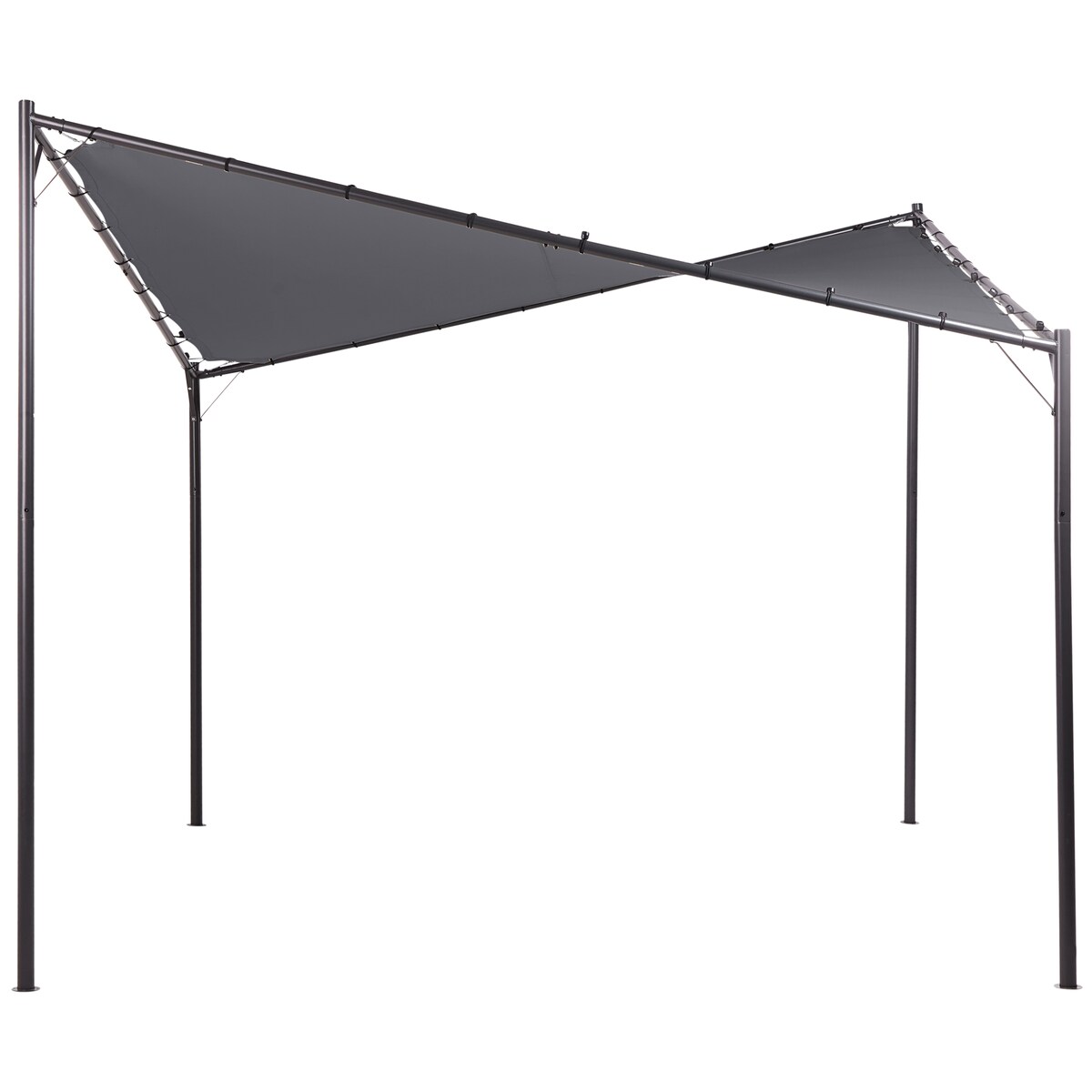 Pawilon ogrodowy AVENTINE Metal 300 cm 300 cm Ciemnoszary