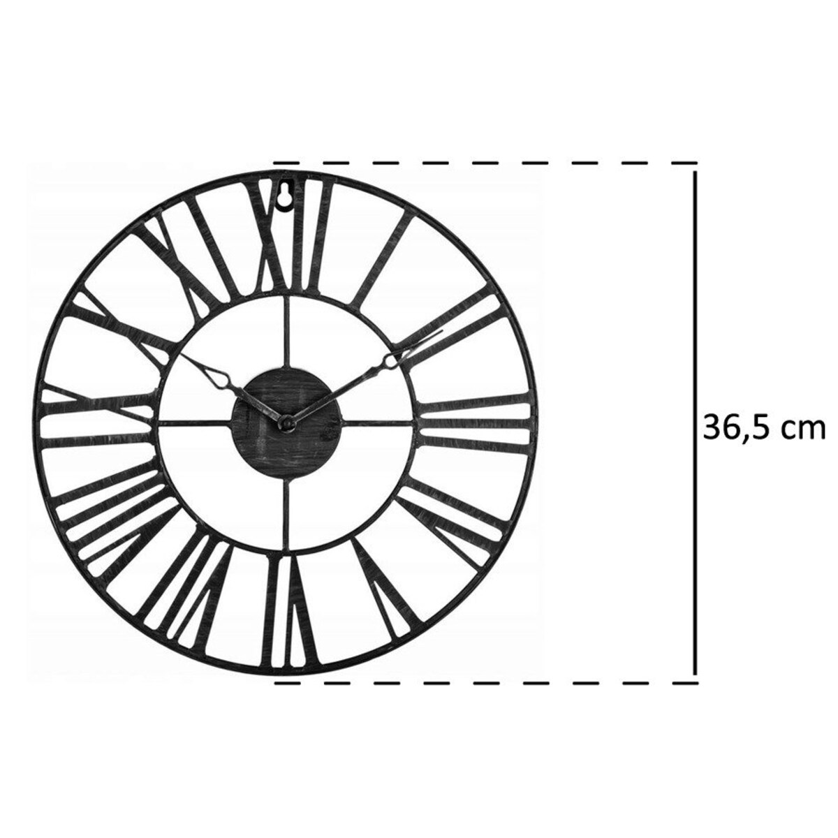 Zegar ścienny z cyframi rzymskimi, Ø 37 cm