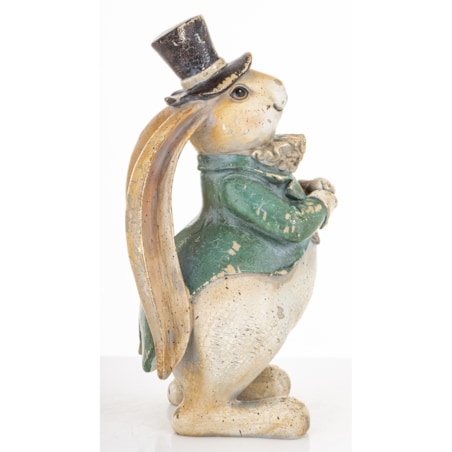 Dekoracja - korpulentny królik 22x13x12 cm DŁUGOUCHY