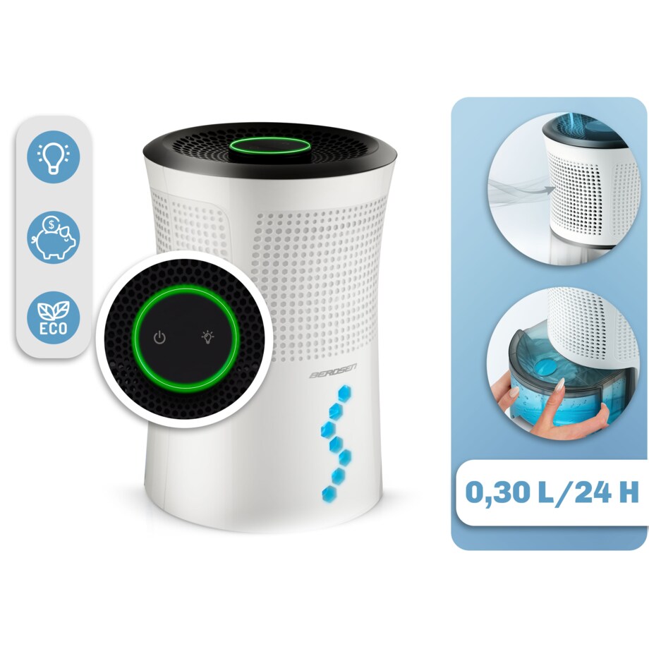 Osuszacz powietrza pochłaniacz wilgoci cichy 34db led 352700 Berdsen