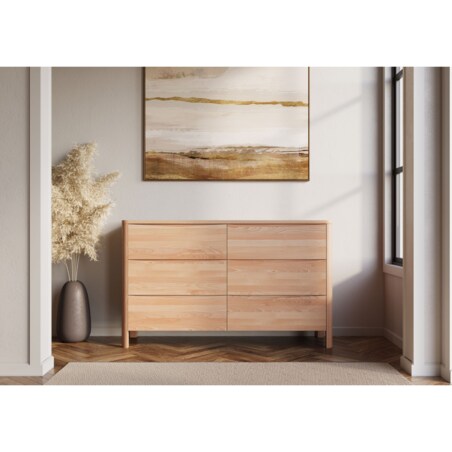 Drewniana komoda bukowa Visby MODENA LOW 150 / kolor naturalny