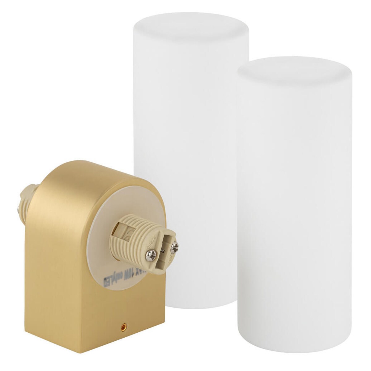 Podłużny kinkiet ścienny Natalie 10727 Nowodvorski IP44 tuba szklany metalowy biały mosiądz