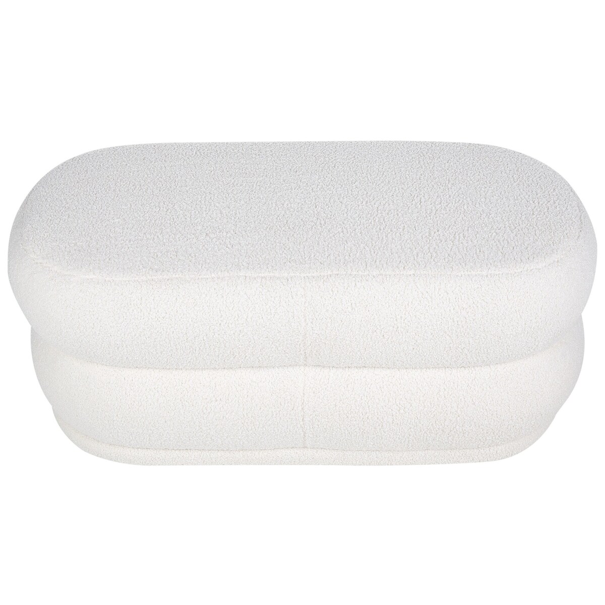 Ławka boucle biała ELLENDALE