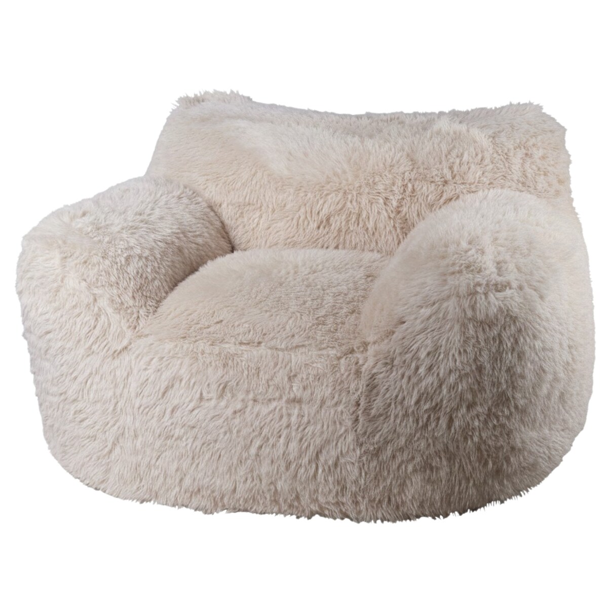 Fotel workowy tapicerowany tkaniną teddy, 104 x 68 x 96 cm, kolor beżowy