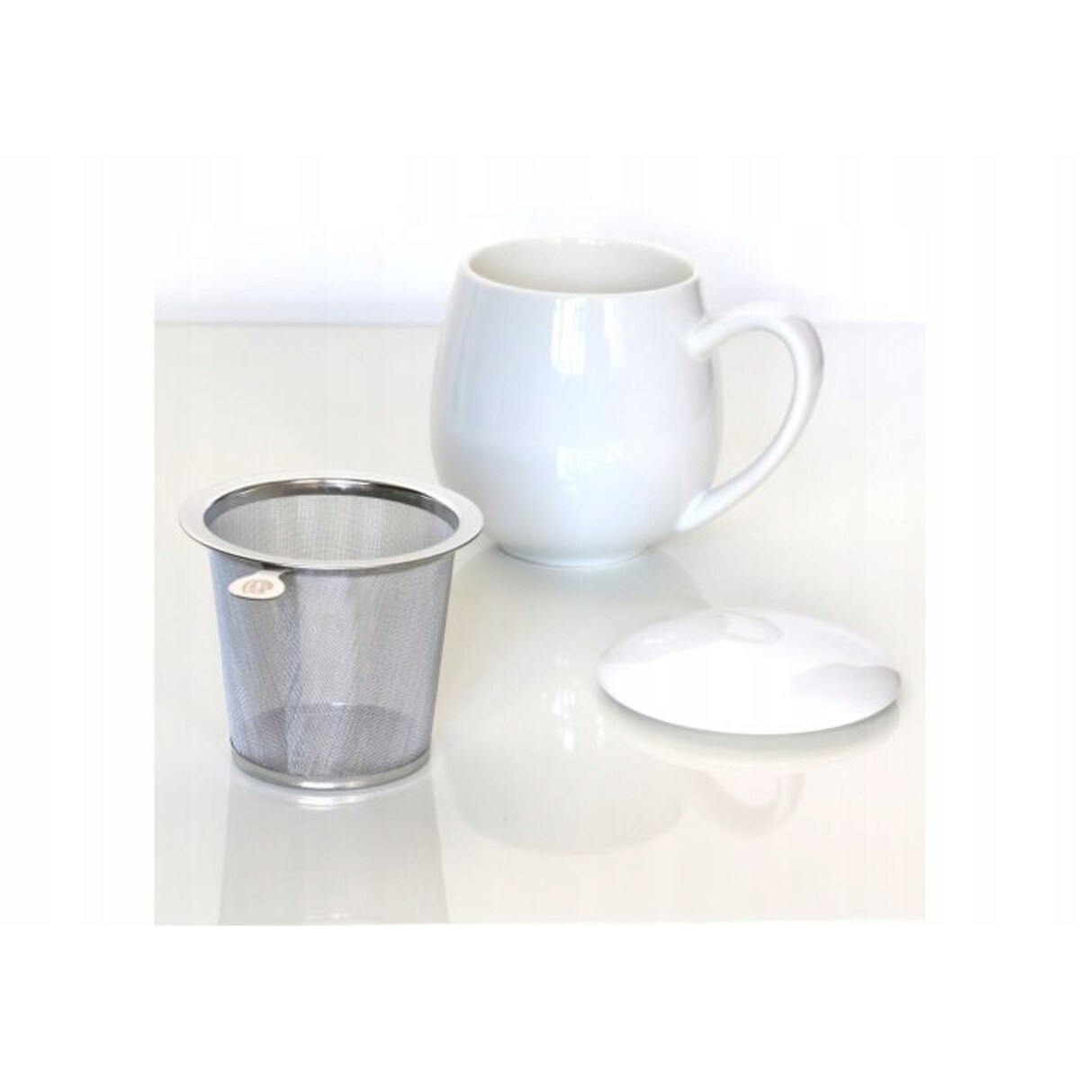 Elegancki BOX prezentowy zestaw herbat smakowych kubek z zaparzaczem YOGA