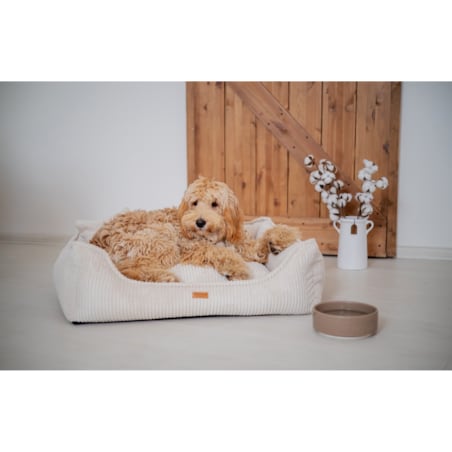 Beżowe legowisko 80x60 MILANO - ortopedyczne