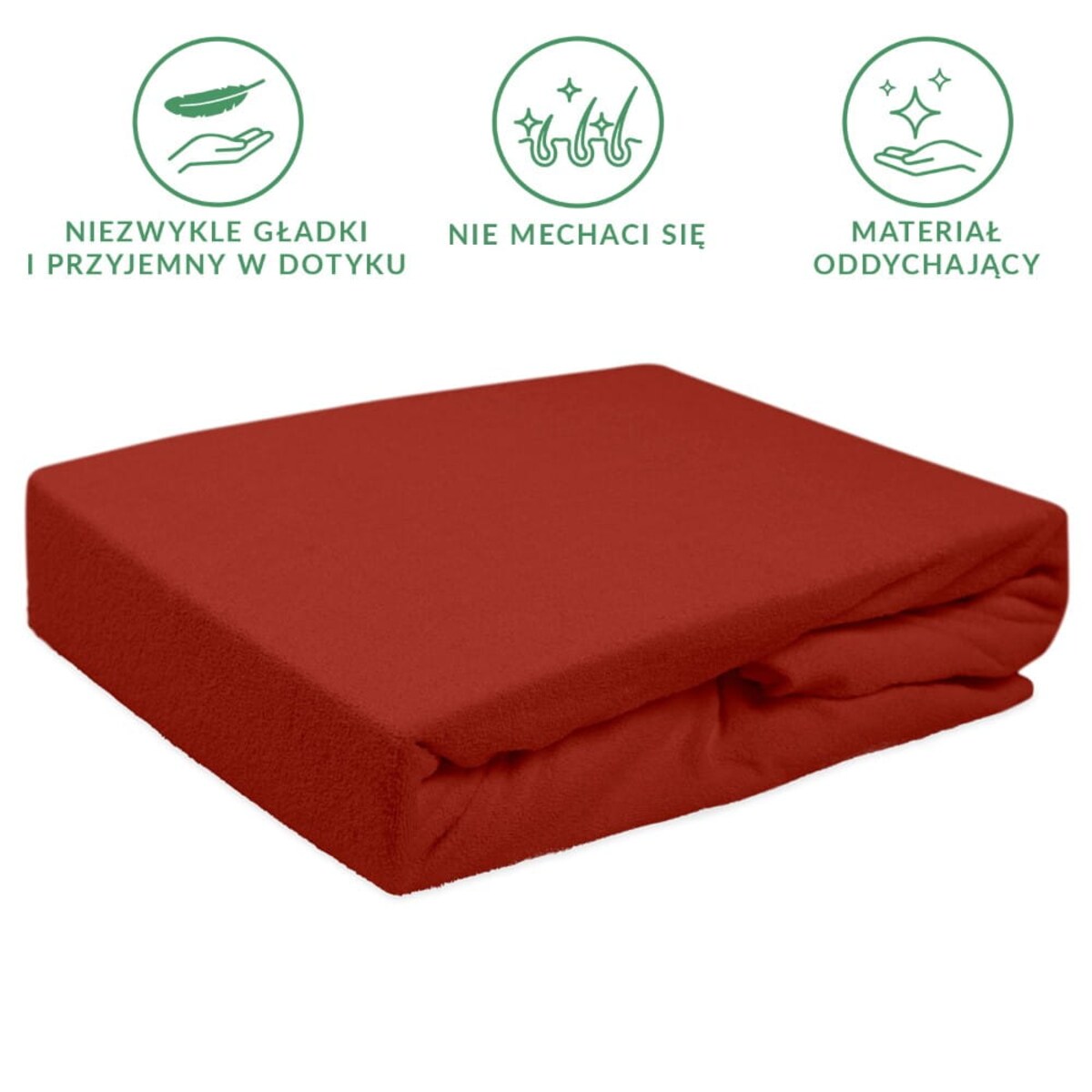 Prześcieradło frotte z gumką 160x200 kolor bordo