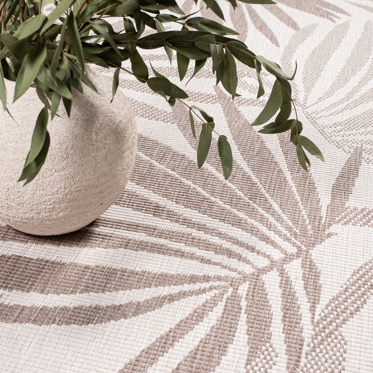 Funkcjonalny dywan na zewnątrz i do wnętrz, dwustronny DUO 57710 Krem 80x150