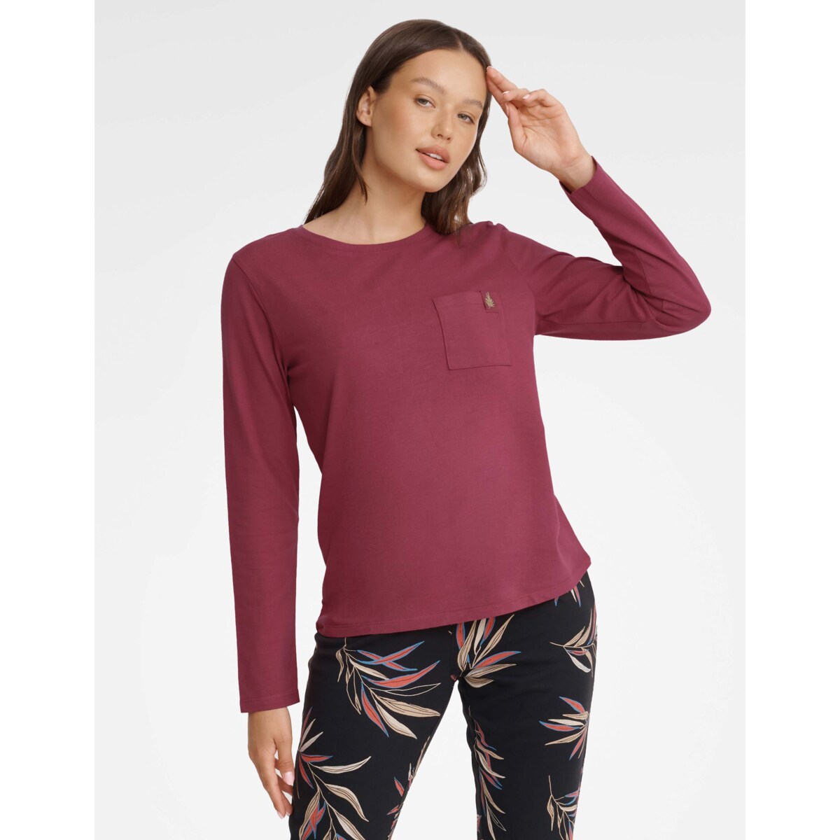 Piżama Garden 40929-83X Bordowo-Czarna Bordowo-Czarny, XL