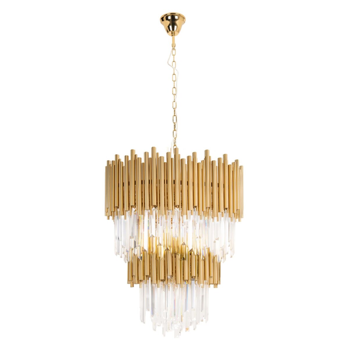 LAMPA wisząca VOGUE P0283 Maxlight glamour OPRAWA kryształowa zwis sople crystal złote przezroczyste