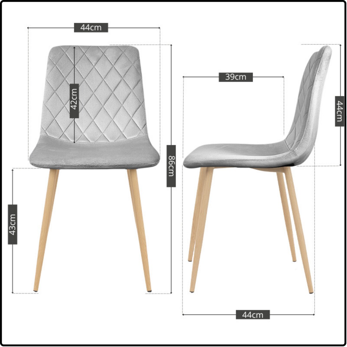 Krzesło tapicerowane welurowe do salonu kuchni jadalni velvet loft szare jasne nogi