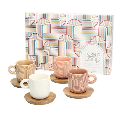 Zestaw filiżanek Sottile, 8,5/9 x 5,5/9 x 6,5/1 cm