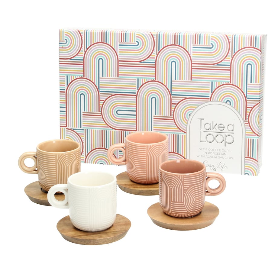 Zestaw filiżanek Sottile, 8,5/9 x 5,5/9 x 6,5/1 cm