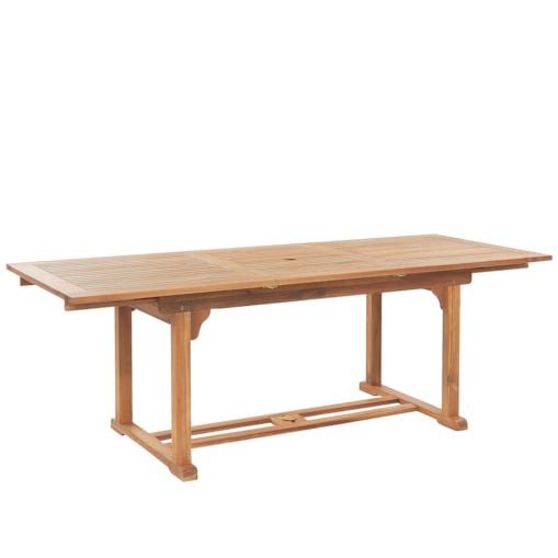 Stół ogrodowy rozkładany JAVA 160/220 cm 90 cm Drewno akacjowe Jasnobrązowy