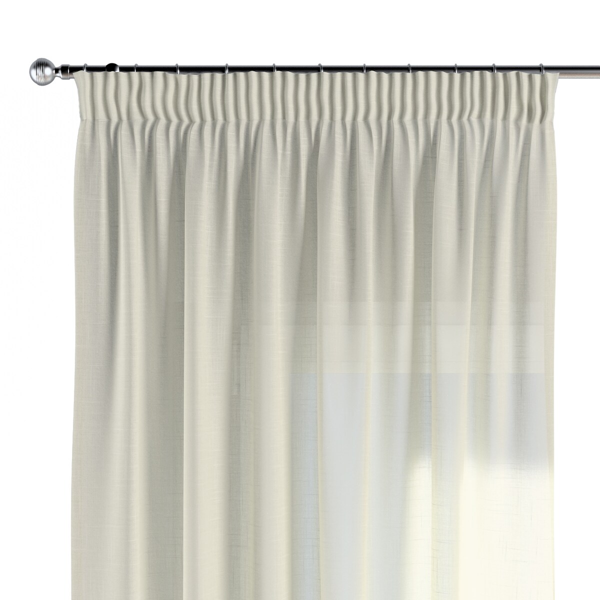 Zasłona na taśmie marszczącej 1 szt. 130x260 prześwitujący ecru