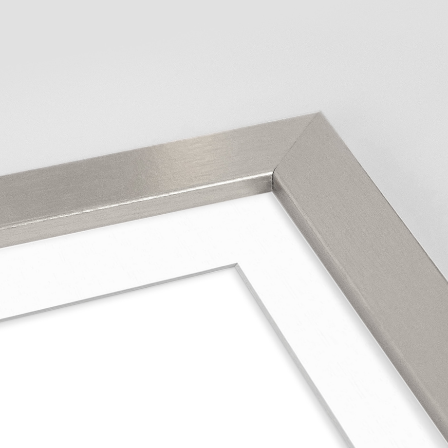 Ramka na zdjęcia z passe partout ramka 70x100 cm z okienkiem passe partout na zdjęcie 50x70 cm kolor srebrny FRAMAI®