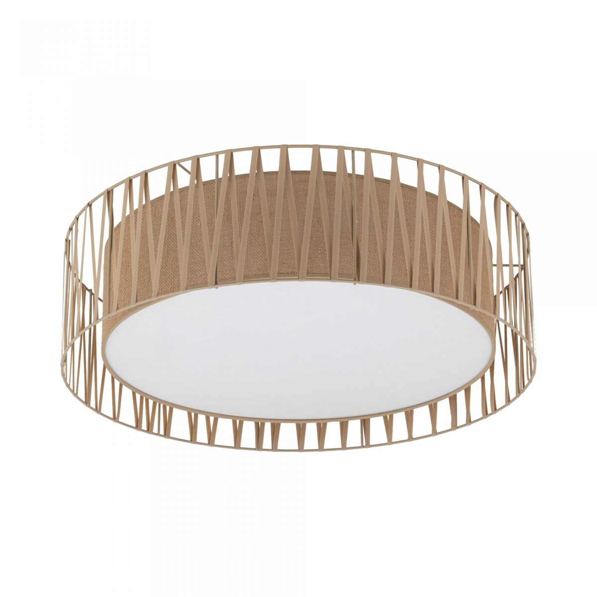 Lampa sufitowa TK Lighting HARMONY SABIA JUTA 11463, 6xE27, biało-beżowa, styl glamour i klasyczny