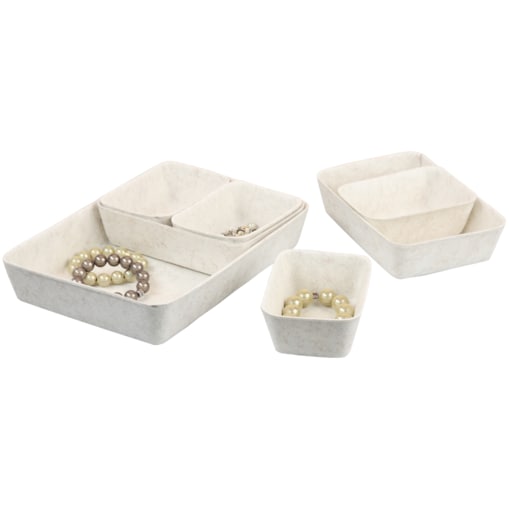 Zestaw filcowych organizerów w różnych rozmiarach