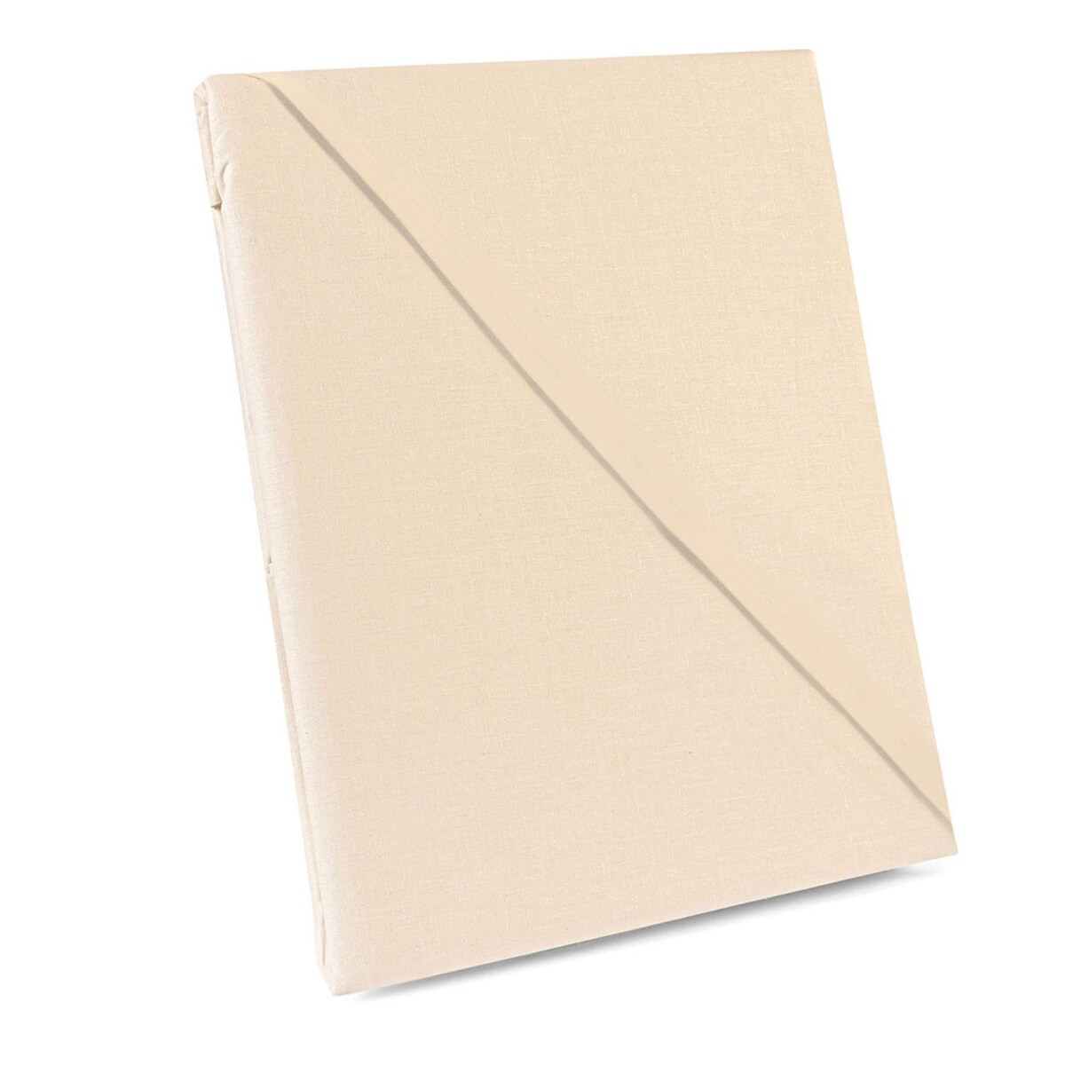 Prześcieradło bawełniane bez gumki 200x220 + dodatkowe 5cm po bokach jasno beżowe