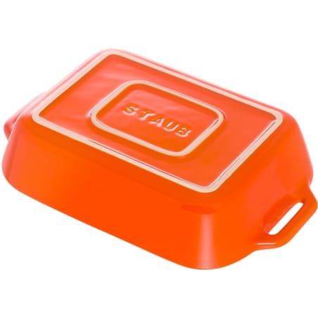 Prostokątny półmisek ceramiczny Staub - 1.1 ltr, Pomarańczowy