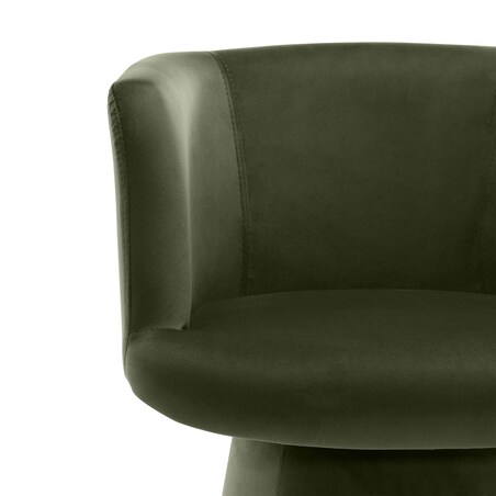 Krzesło obrotowe aksamitne oliwkowo-zielone Nalf