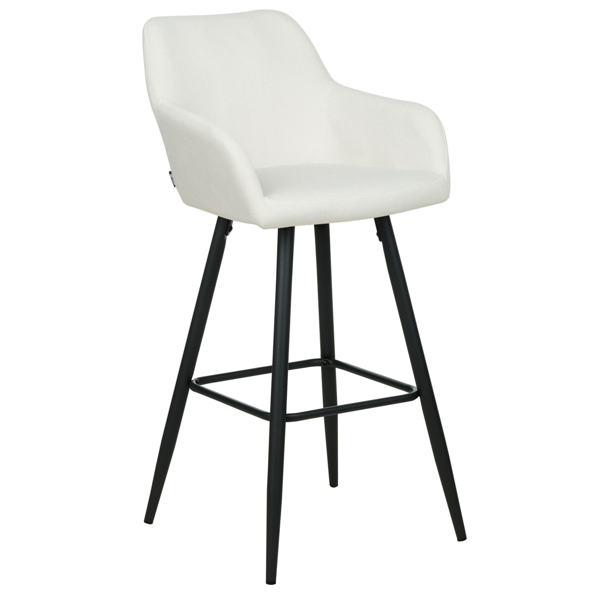 Zestaw 2 krzeseł barowych złamana biel CASMALIA