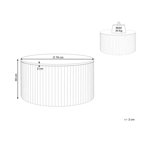 Stolik kawowy Drewno mango Czarny KIRKWOOD