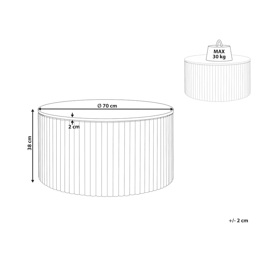 Stolik kawowy Drewno mango Czarny KIRKWOOD
