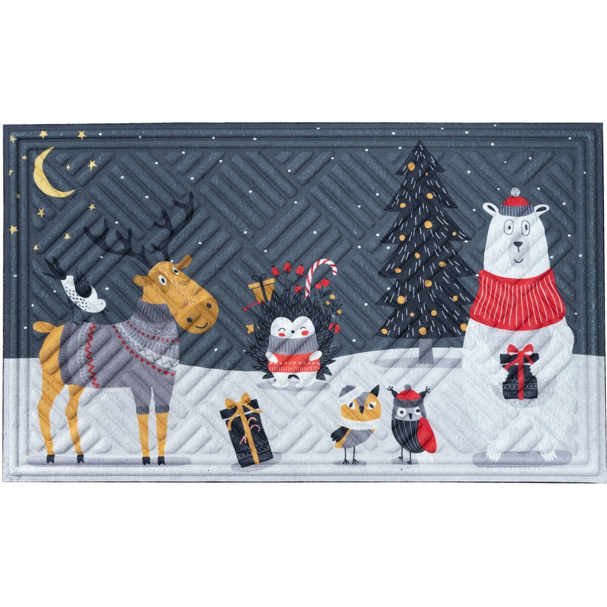 Wycieraczka świąteczna gumowa 45x75 cm Xmas Party