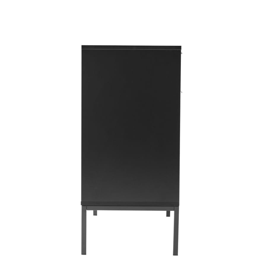 Komoda czarna na nóżkach Lamelli