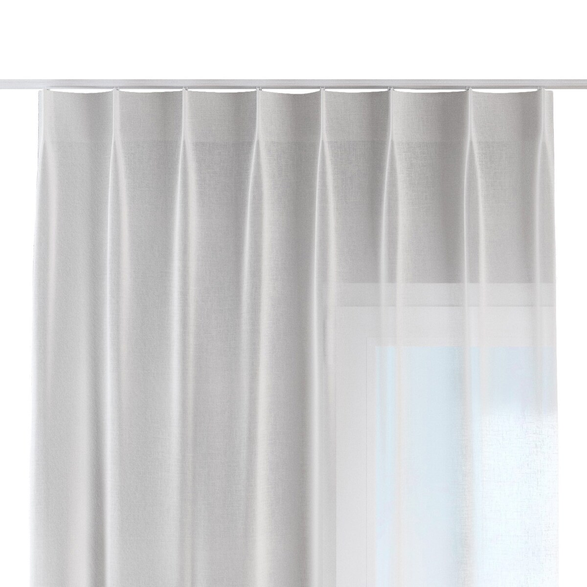 Zasłona na haczykach flex pojedynczych 130x260 prześwitujący ecru