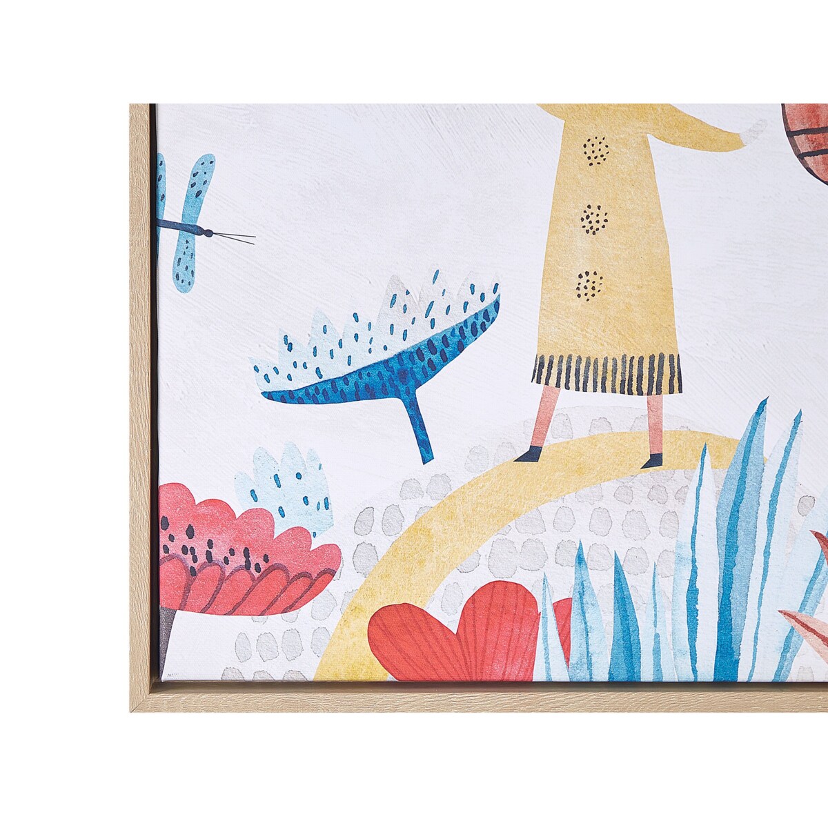 Obraz na płótnie w ramie postacie 93 x 63 cm wielokolorowy BIBBIENA