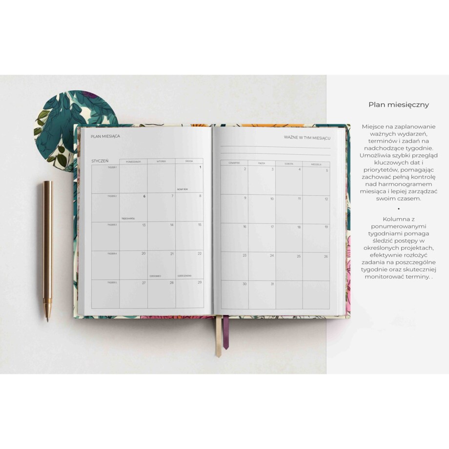 Planner dzienny 2025 – Ramo De Flores