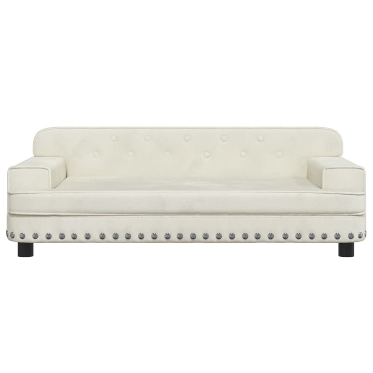 vidaXL Sofa dla dzieci, kremowa, 90x53x30 cm, aksamit