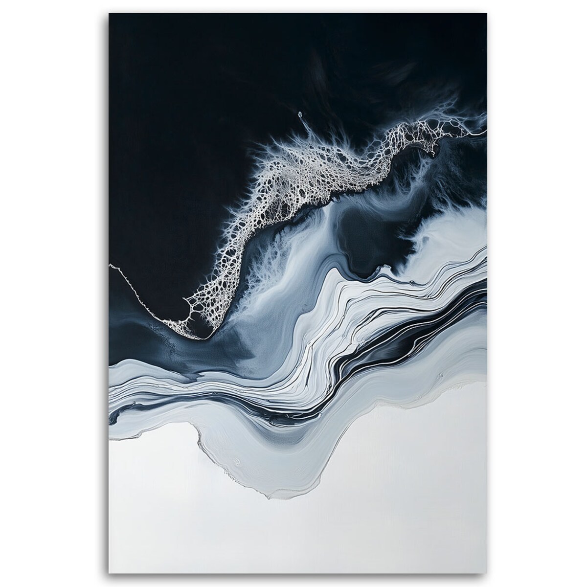 Feeby Obraz do salonu, Abstrakcja Marmur Szary 40x60