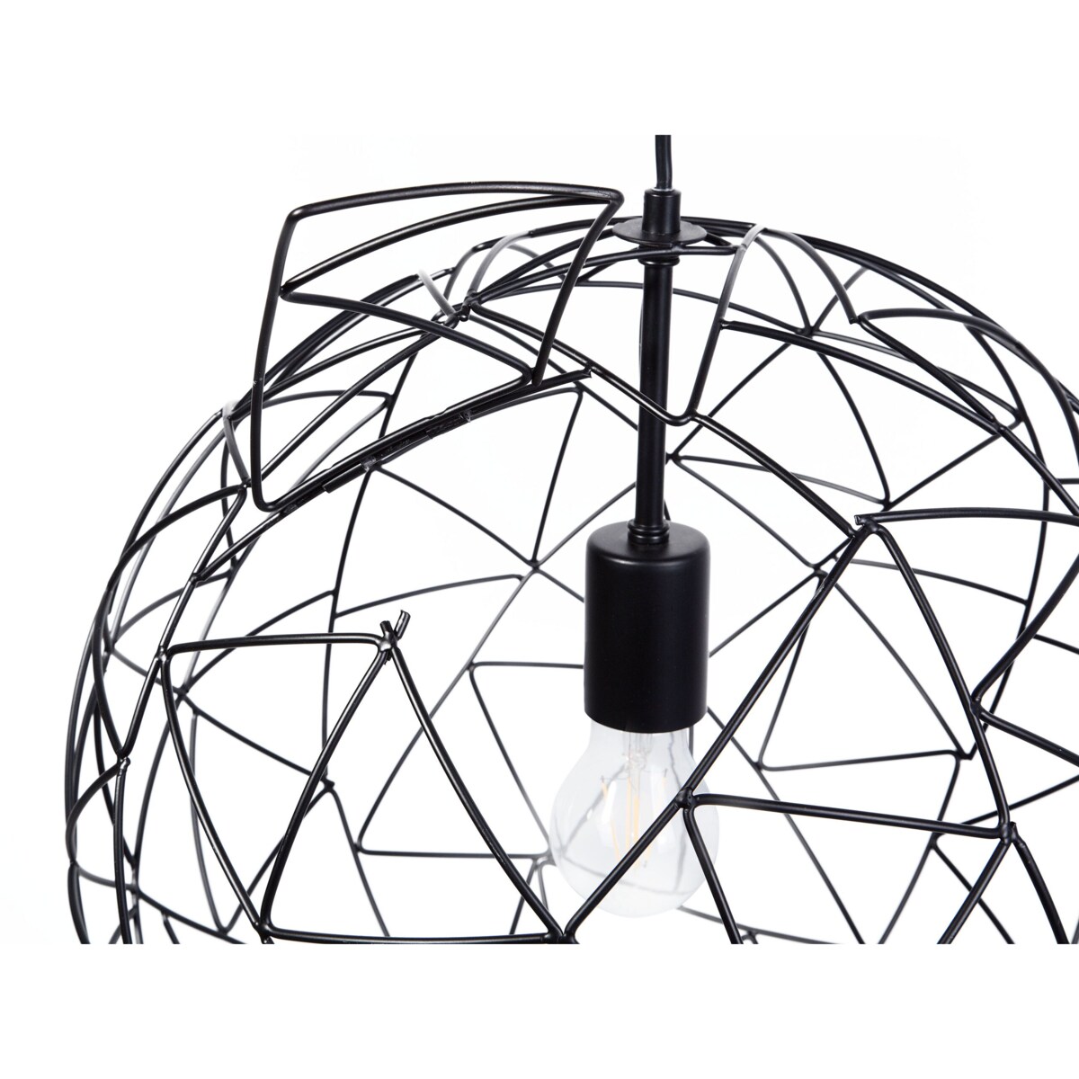 Lampa wisząca metalowa czarna LEMME