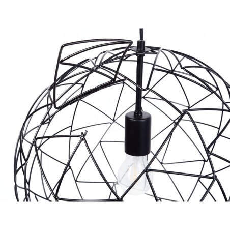 Lampa wisząca metalowa czarna LEMME