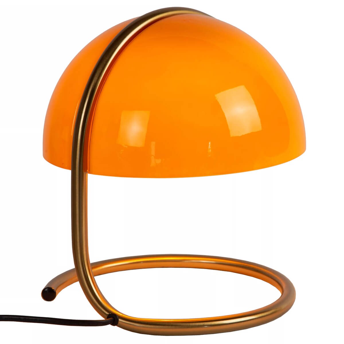 Pomarańczowa lampa stojąca Cato nowoczesna na komodę
