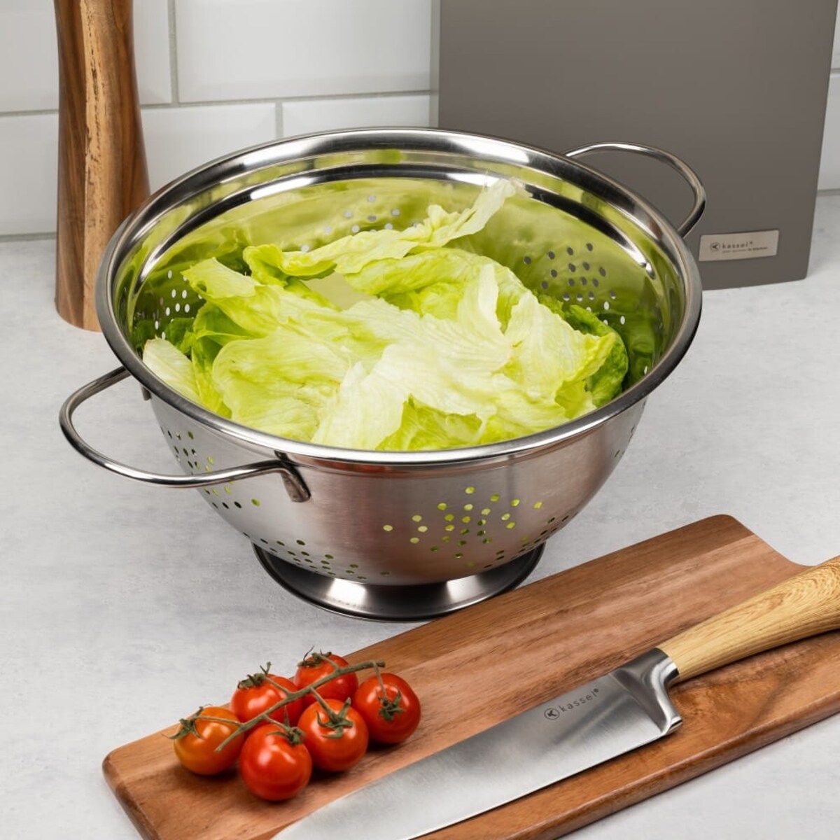 Stalowy Durszlak Głęboki 28Cm Kinghoff Kh-1238