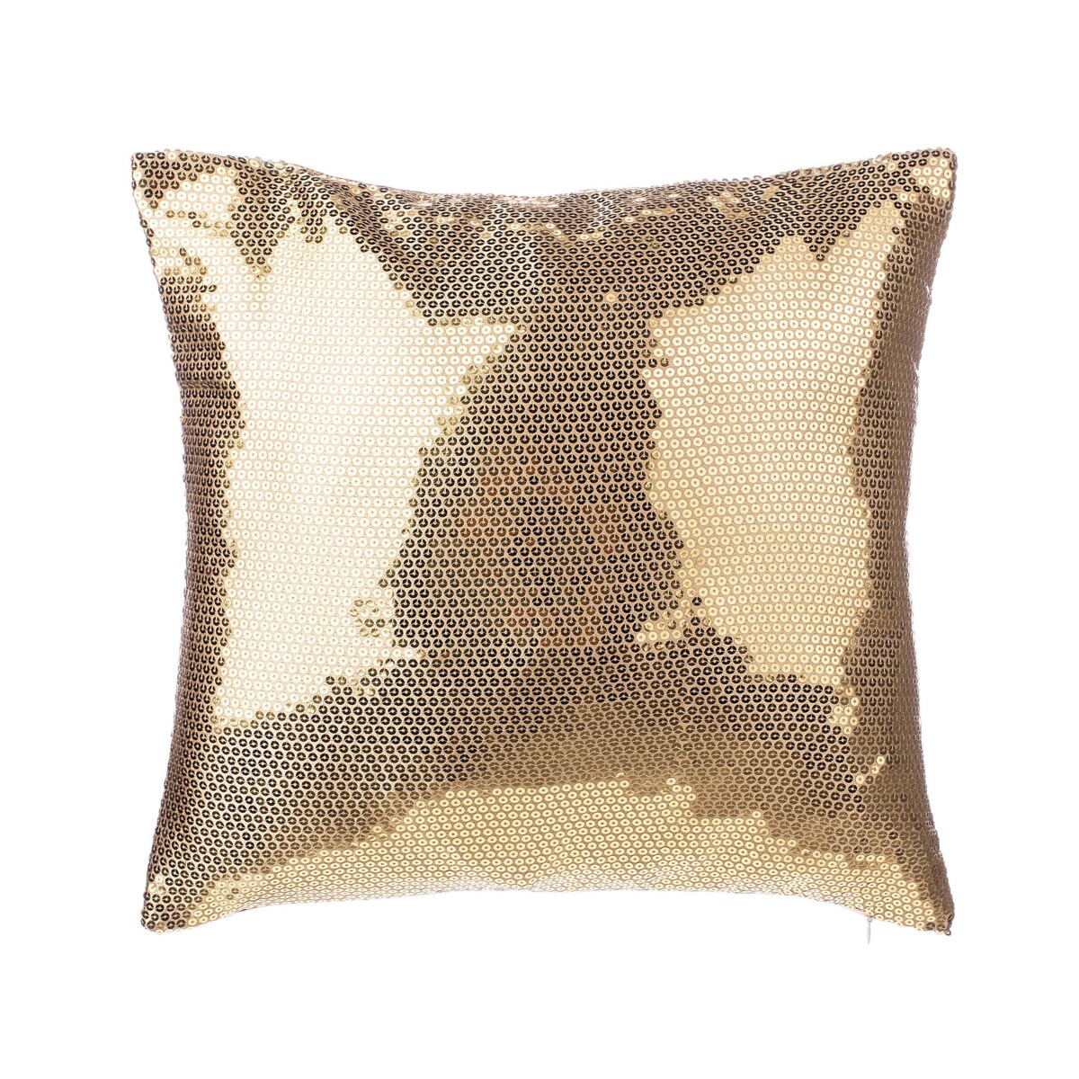 2 poduszki dekoracyjne w cekiny 45 x 45 cm złote ASTER