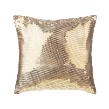 2 poduszki dekoracyjne w cekiny 45 x 45 cm złote ASTER